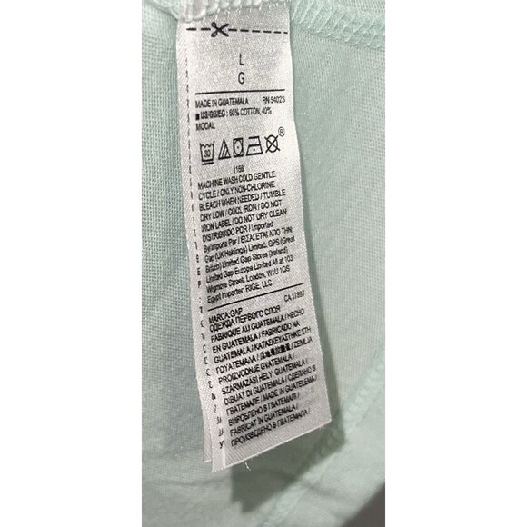 Gap Favorite T T-shirt Mint Green Short Sleeve Women’s Size Large - Picture 3 of 6